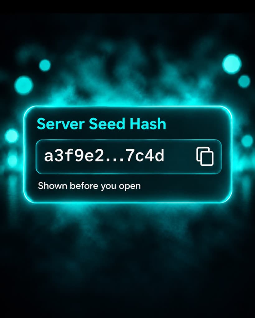 Server Seed Hash card shown before a box is opened