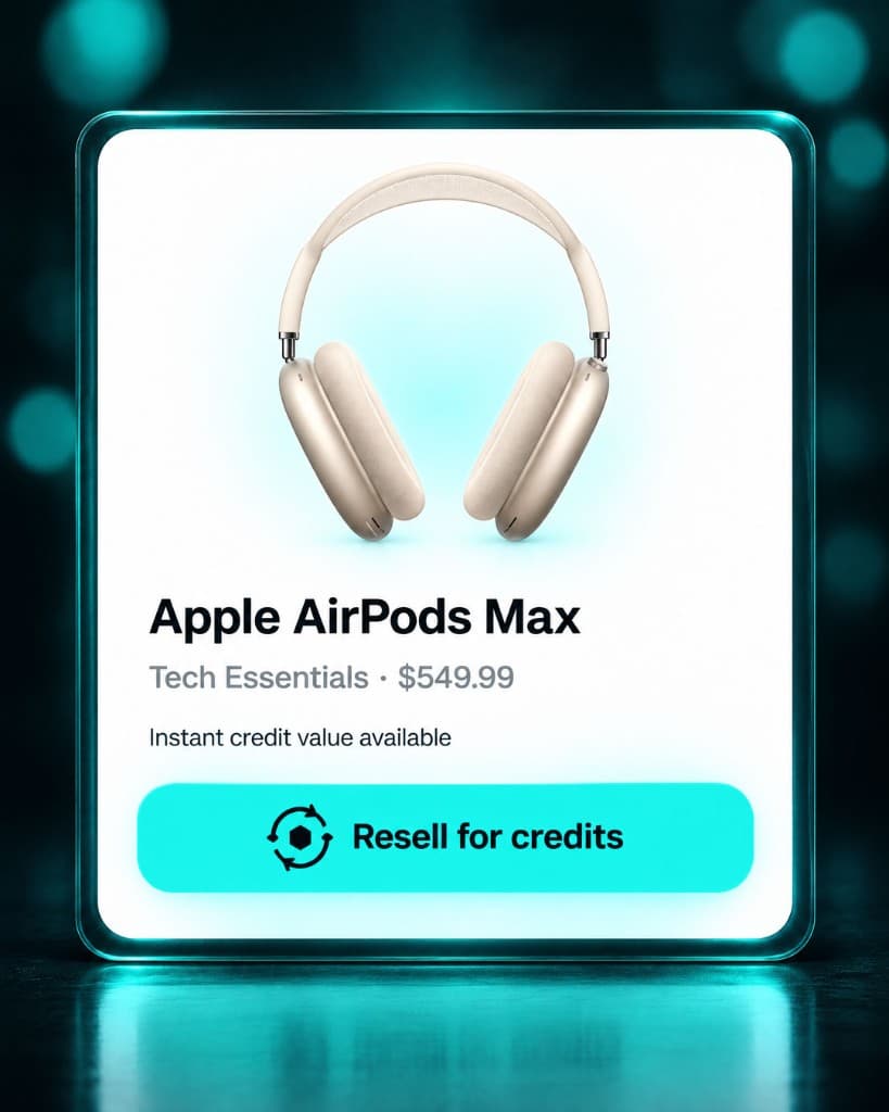 Apple AirPods Max card with Resell for credits option
