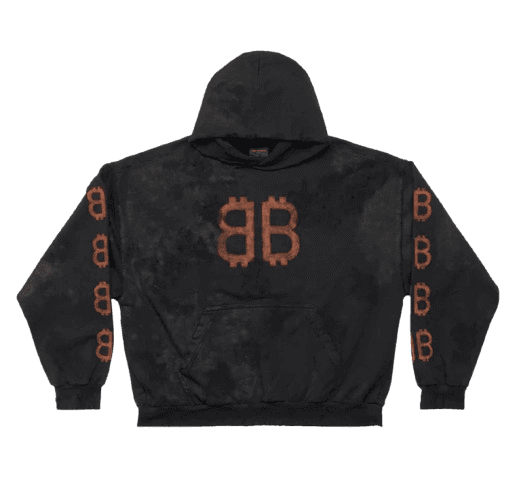 BalenciagaCrypto Hoodie 'Black Faded'