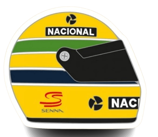 Desconocido Ayrton Senna Helmet Sticker