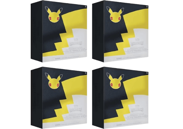 Pokémon TCG 25th Anniversary Celebrations Elite Trainer Box x4