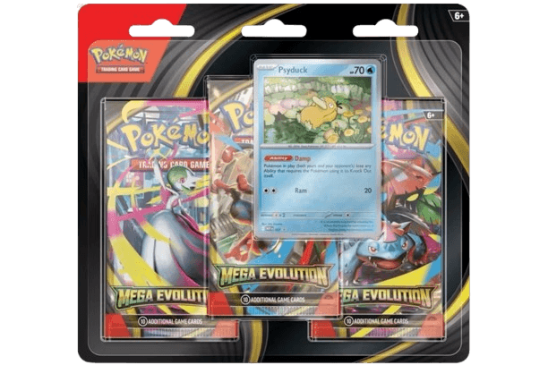 2025 Pokémon Mega Evolution 3-Pack Blister Pack (Psyduck)