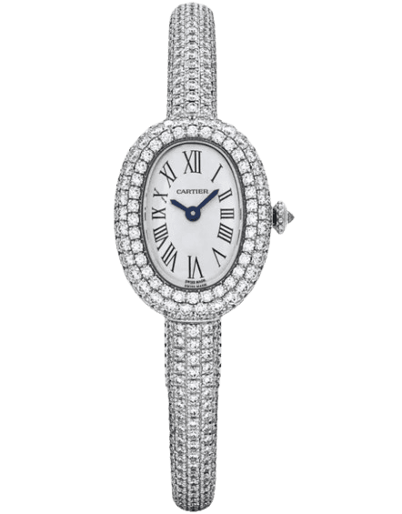 Cartier White Gold and Diamond Baignoire Size 15 2025
