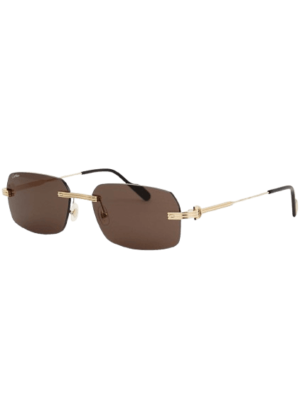 Cartier Première De Cartier Gold-Tone Rimless Sunglasses
