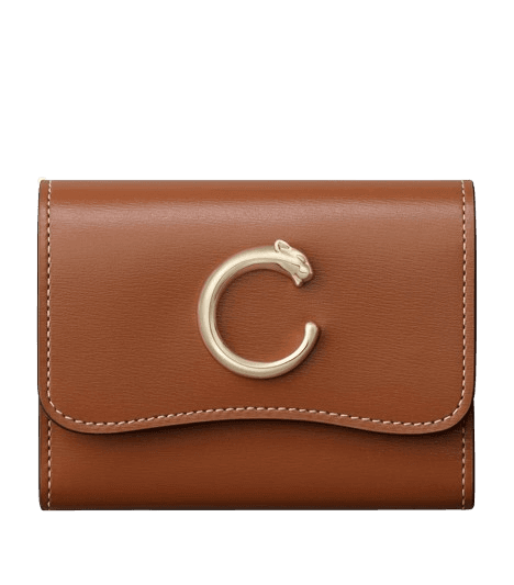 Cartier Mini Leather Panthère de Cartier Wallet - Caramel