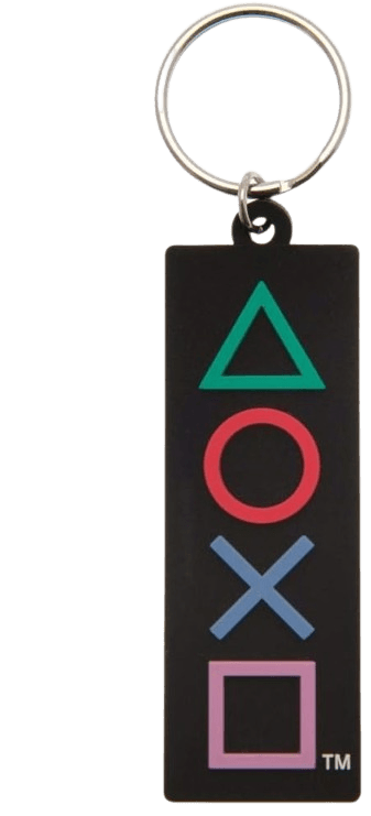 Playstation Shapes Rubber Keyring