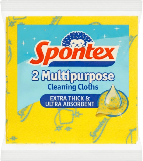 Spontex 2 Multipurpose Cleaning Cloths