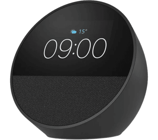 AMAZON Echo Spot Smart Alarm Clock with Alexa - Black