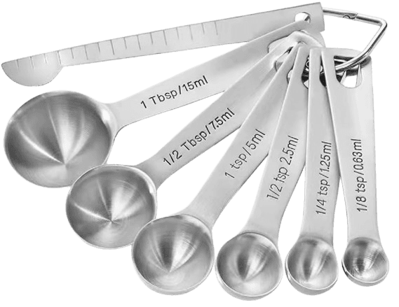 Stainless Steel Measuring Spoons Set 7 Pcs