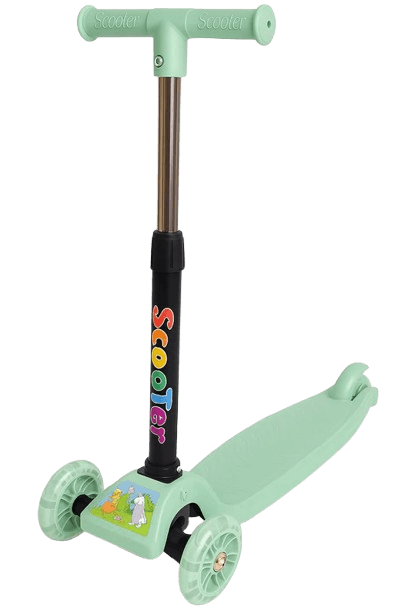 3-Wheel Kids Scooter with LED Light-Up Wheels - Mint