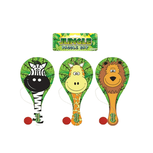 Single Wooden Jungle Bat and Ball