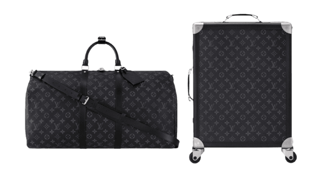 Louis Vuitton Eclipse Luggage Bundle - Keepall Bandoulière 55 + Rolling Trunk