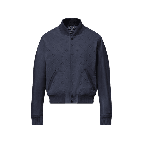 Embossed Monogram Cotton Varsity Jacket
