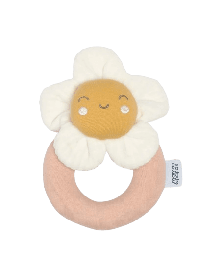 Grateful Garden Flower Grabber Ring Rattle Toy