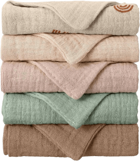 100% Cotton Baby Muslin Cloths 5pk