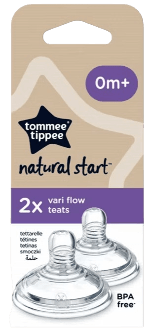 Tommee Tippee Closer to Nature Vari Flow Teat, Pack of 2