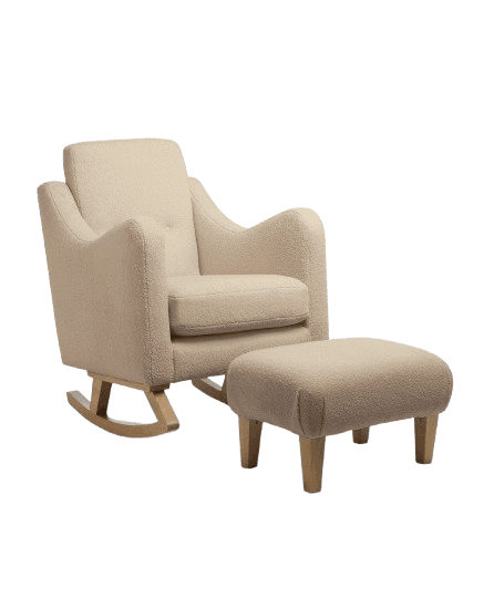 Mamas & Papas Bowdon Nursing Chair & Footstool Set - Oatmeal Boucle