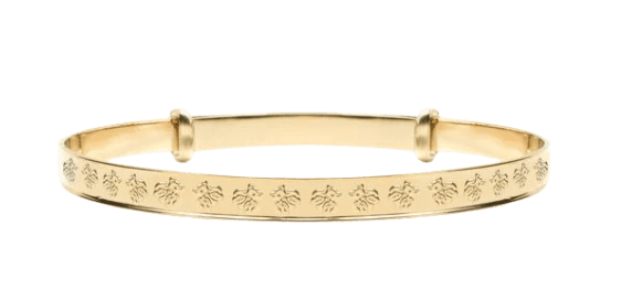 9ct Gold Nursery Teddy Bear 3mm Expanding Baby Bangle Bracelet
