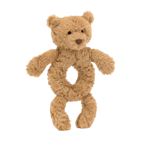Jellycat Bartholomew Bear Ring Rattle