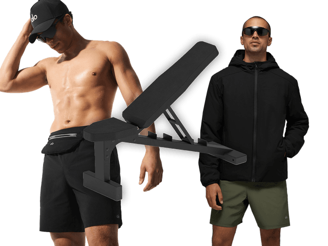 Fitness Bundle - 7" Repetition Shorts + On-The-Go Jacket + Solo Adjustable Weights Bench