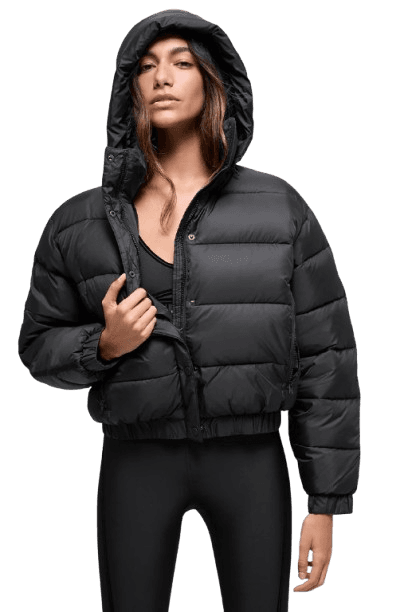 Aspen Love Puffer Jacket-Black