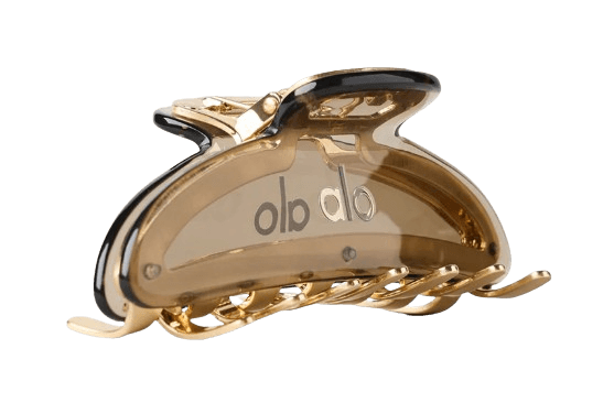 Acrylic Illusion Claw Clip-Gravel/Brushed Gold