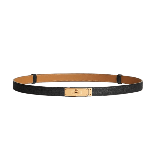 Hermès Kelly 18 Belt - Noir / Yellow Gold