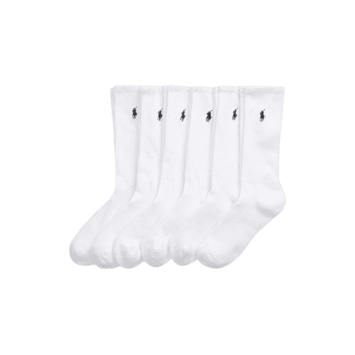 Polo Ralph Lauren 6 Pack Crew Socks - White