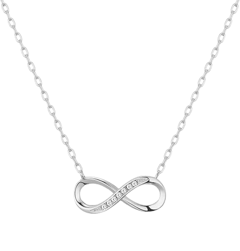 Philip Jones Silver Plated Infinity Pendant Necklace