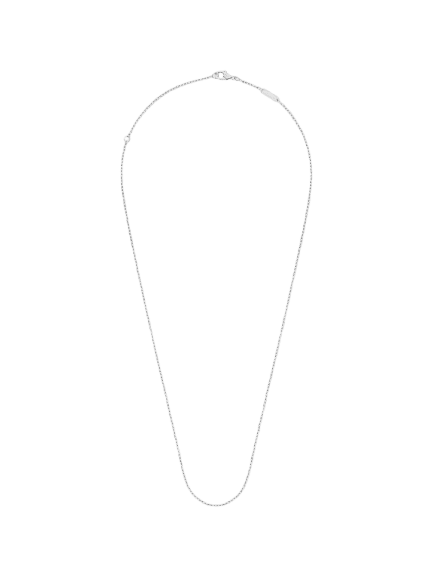 Van Cleef & Arpels Angle Filed Trace Chain 18ct White Gold Necklace