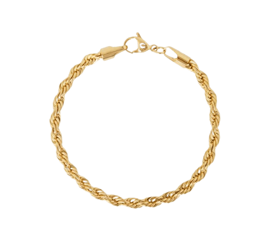 Cernucci 5mm Rope Bracelet - Gold