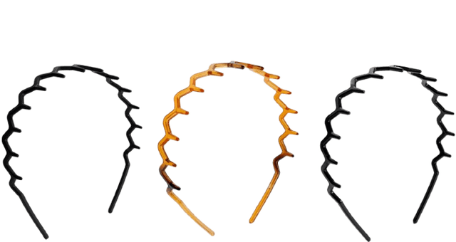 Brushworks Zig Zag Headband - 3 Pack