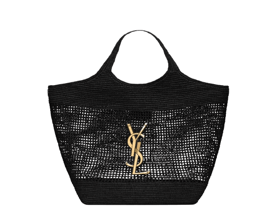 YSL ICARE in Raffia - Black