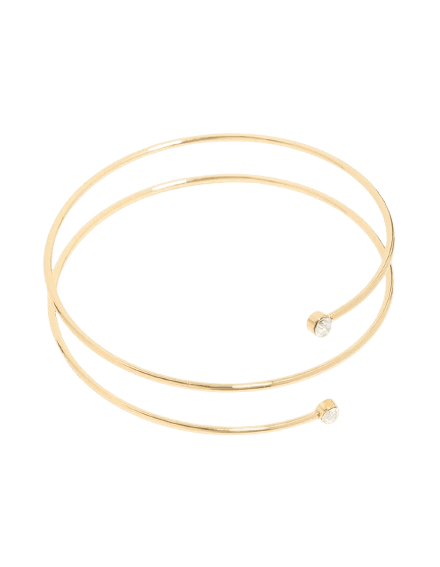 Gold Plated Diamante Wrap Around Arm Cuff