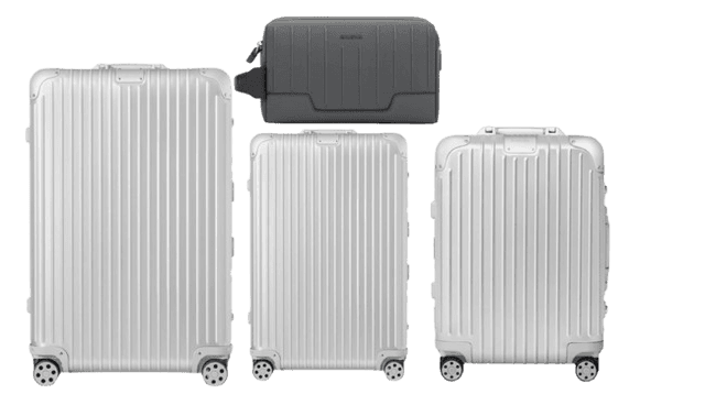 Rimowa Luggage Bundle - Original Check-In Large & Medium + Original Cabin + Never Still Toiletry Bag