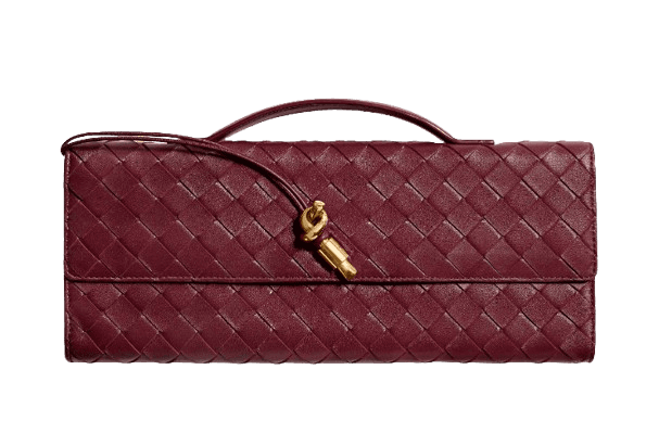 Bottega Veneta Andiamo Clutch - Barolo/Muse Brass