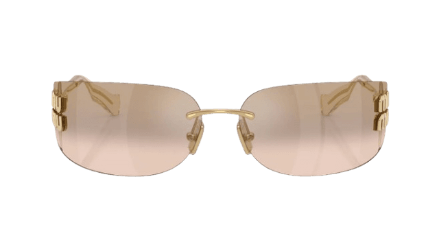 MIU MIU MU A51S Square-Frame Metal Sunglasses