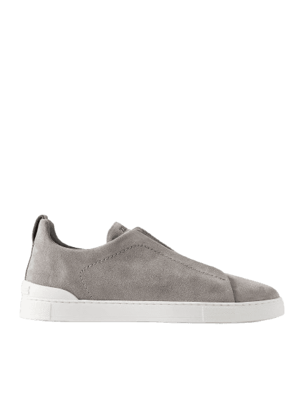 ZEGNA Triple Stitch™ Suede Slip-On Sneakers - Gray