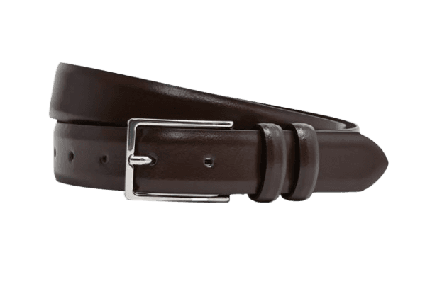 Reiss Dante Adjustable Leather Belt - Chocolate