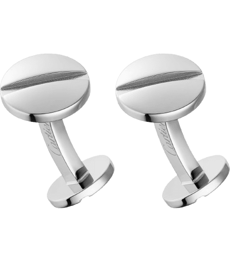 Cartier Sterling Silver Santos de Cartier Cufflinks