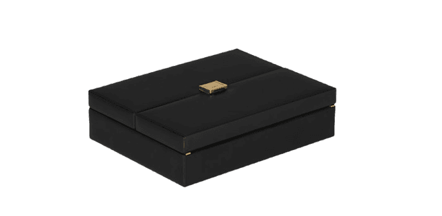 Saint Laurent Watches Box in Leather Black