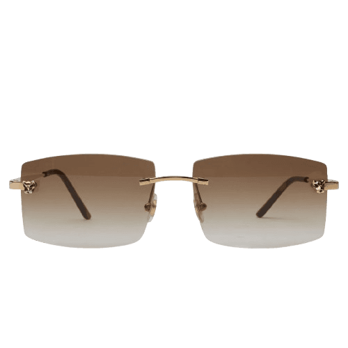 Cartier Eyewear CT0148O-001 Panthere De Cartier Rimless Sunglasses