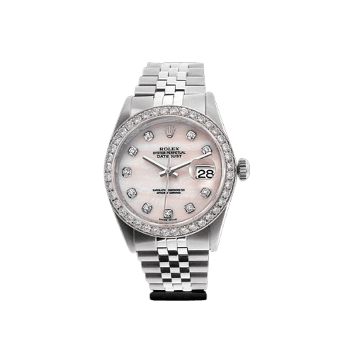 Rolex Pink Natural Earth Mined Diamond Dial Rolex Datejust Watch - Preloved