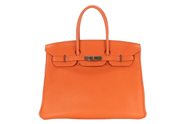 Hermès Birkin 35 Orange H Clemence Palladium Hardware - Preloved
