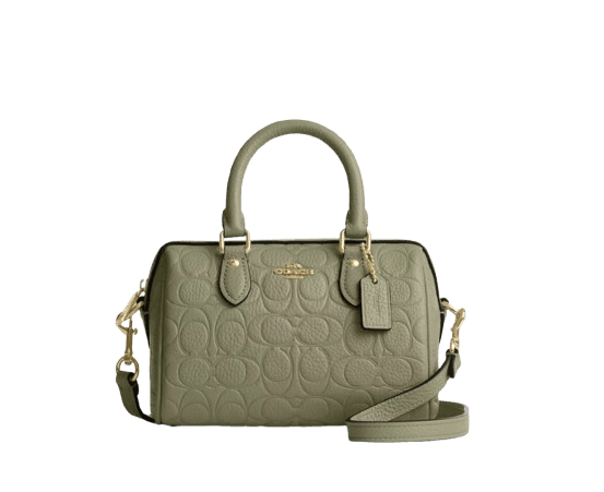 Coach Mini Rowan Crossbody Bag In Signature Leather - Im/Pistachio