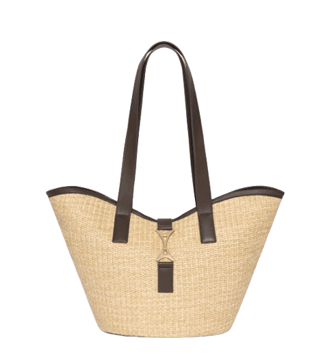 Maniere De Voir Emera in Natural Raffia Tote Bag