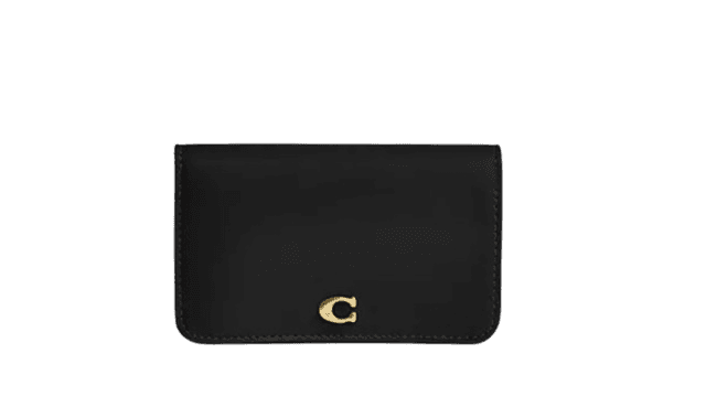 Coach Essential Slim Card Case Black/Brass