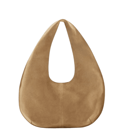 Mango Small Split Leather Bag - Medium Brown
