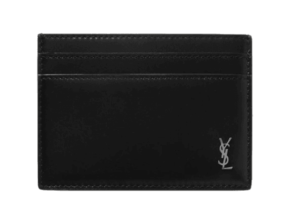 SAINT LAURENT Logo-Appliquéd Leather Cardholder