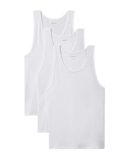 Calvin Klein 3 Pack Tank Tops - Cotton Stretch Blend